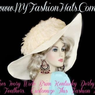 Haute Couture Luxury Big Brim Designer Statement Hats, NYFashionHats Headwear Apparel, Hats For Horse Races Weddings Formals Church, Petra
