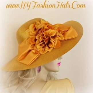 Ladies Gold Designer Formal Wedding Bridal Hat Nyfashionhats
