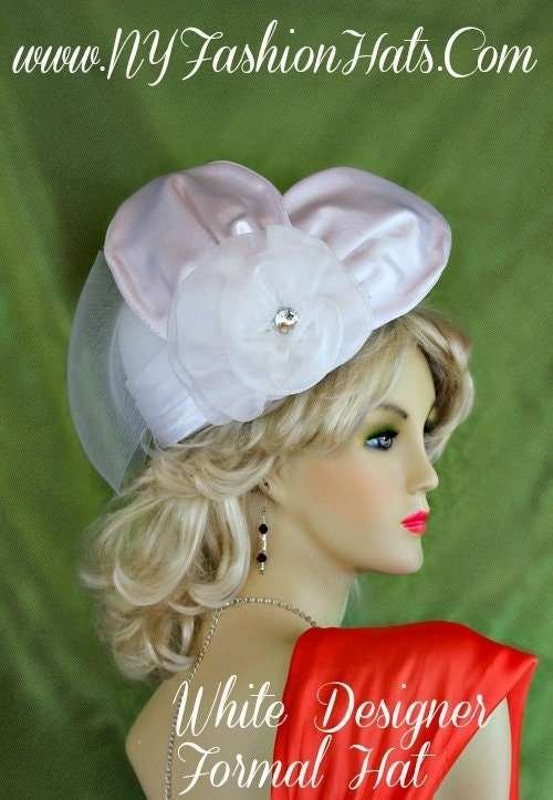 Wedding Bridal Straw Braid And Satin Pillbox Hat, Formal Temple Church Hat, Mother Of The Bride Hat Headpiece, Venorica NYFashionHats