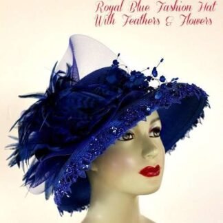 Royal Blue Fashion Kentucky Derby Hat, Women's Designer Hats A990