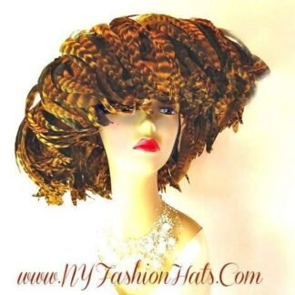 Black Mustard Yellow Haute Couture Luxury Black Pillbox Designer Hat, Statement Wedding Bridal Hats, Mother Of The Bride Hats, NYFashionHats