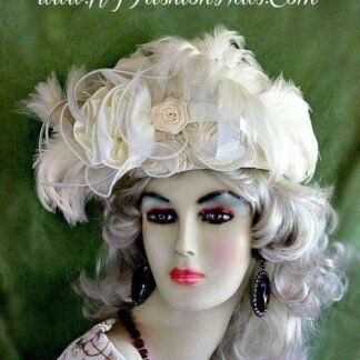 Haute Couture Ivory Beige Formal Wedding Bridal Pillbox Hat, Statement Mother Of The Bride Hats, NYFashionHats Millinery, Church Hats, Elsa