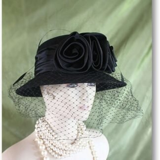 Black Winter Wool Dress Or Casual Hat, Couture Designer Hats, Hats For Sabbath, Church Hats, Trendy Hat, NY Fashion Hats Millinery, Jamila