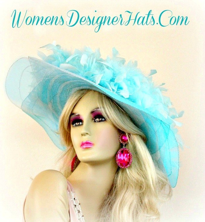 Large Brim Hats Women, Hats For Horse Races, Kentucky Derby Hats, Mother Of The Bride Hat, Wedding Bridal Hat, Haute Couture Hats, Dress Hat - Image 10