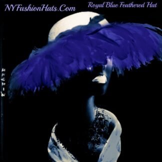 Haute Couture Royal Blue White Hats For Women