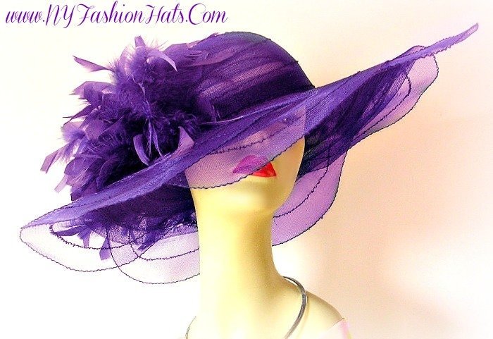 Large Brim Hats Women, Hats For Horse Races, Kentucky Derby Hats, Mother Of The Bride Hat, Wedding Bridal Hat, Haute Couture Hats, Dress Hat - Image 9
