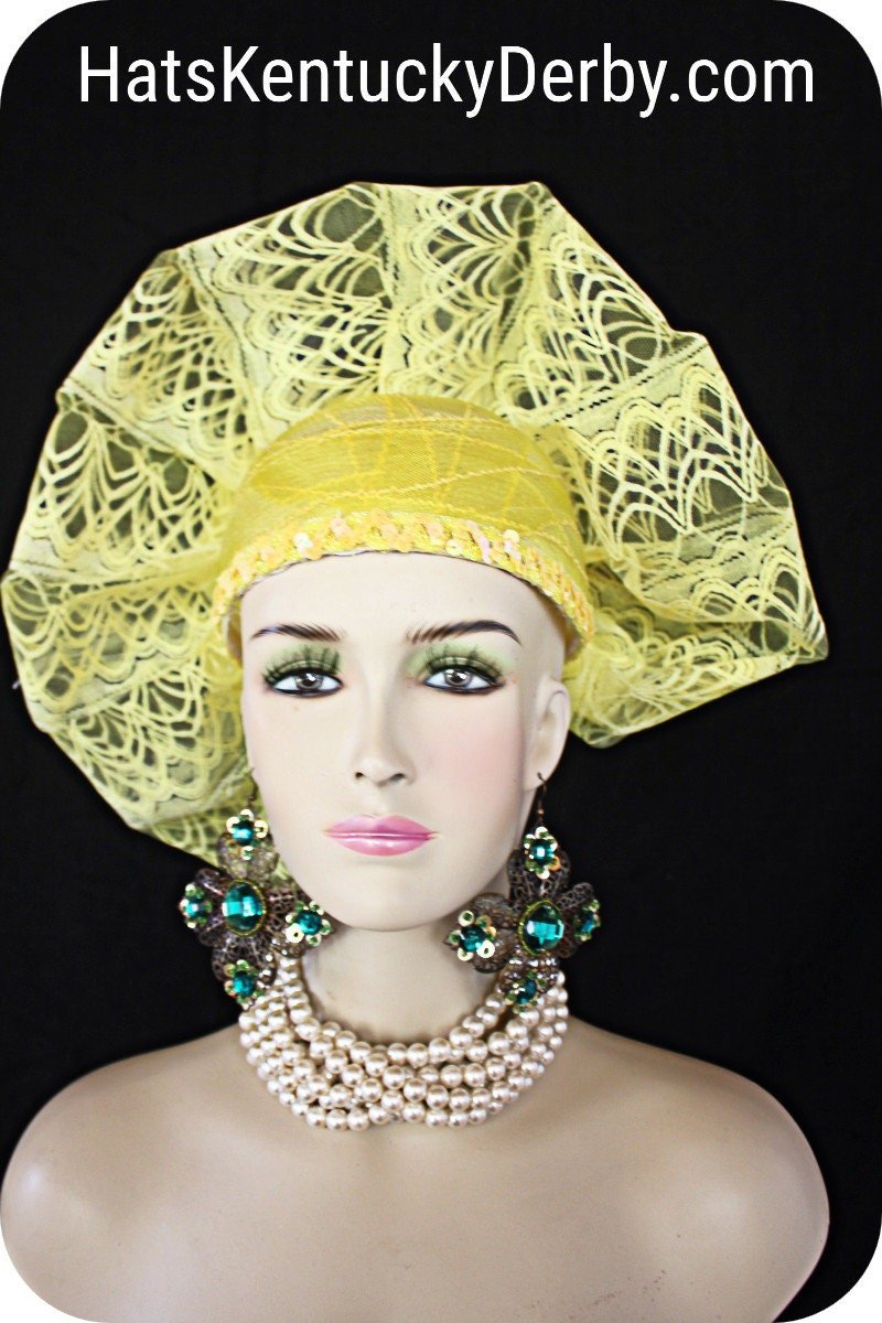 Avant Garde Vintage Style Cocktail Pillbox Sunshine Yellow Derby Hat, Wedding Bridal Designer Hat Headpiece, NY Fashion Hats Couture Eva - Image 6