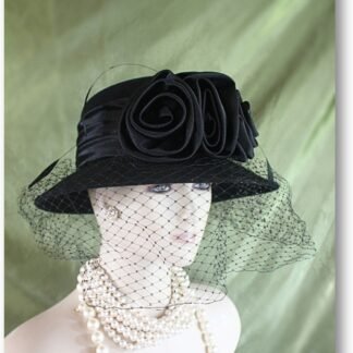 Black Winter Wool Dress Or Casual Hat, Couture Designer Hats, Hats For Sabbath, Church Hats, Trendy Hat, NY Fashion Hats Millinery, Jamila