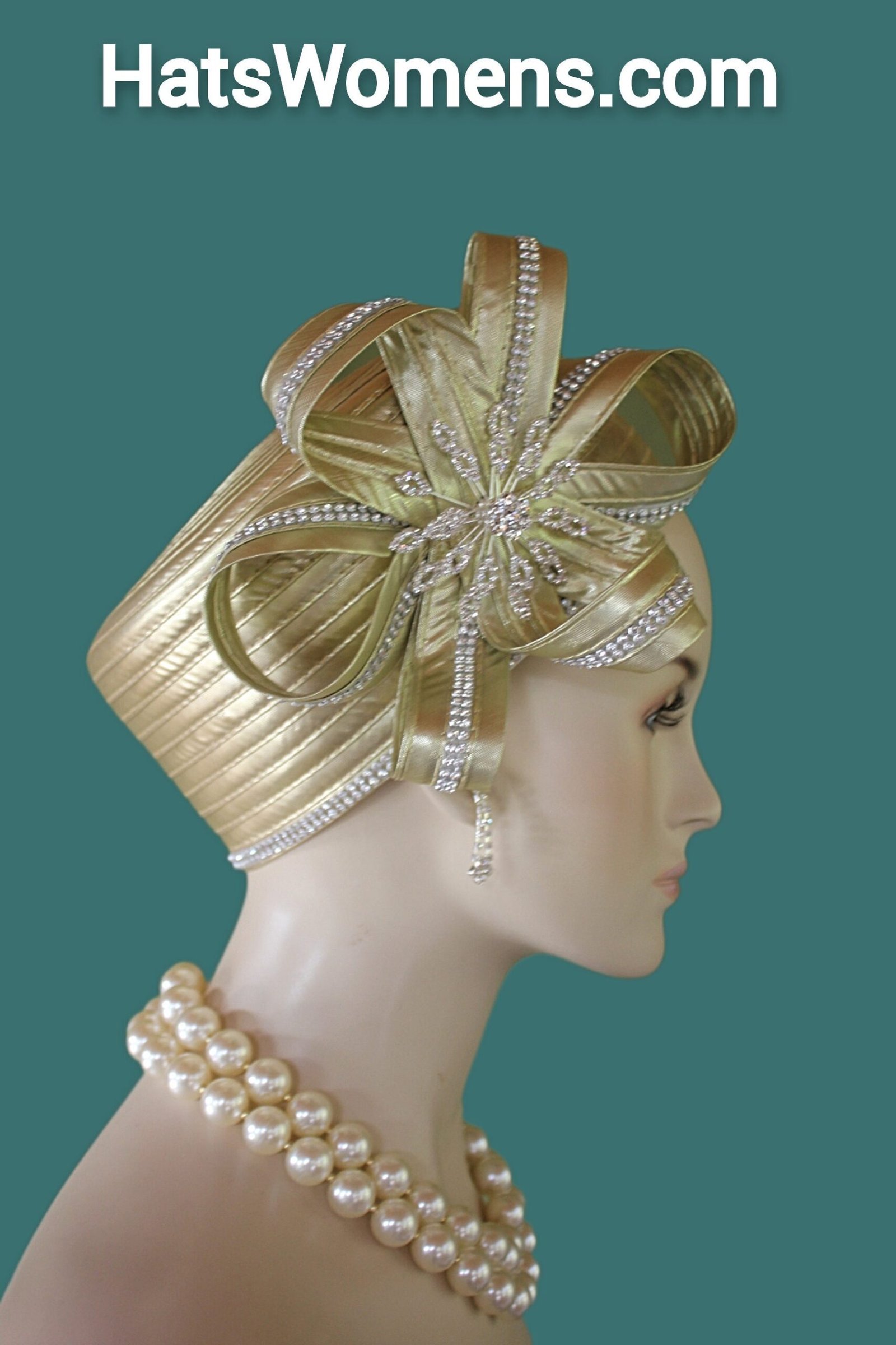 Metallic Gold Satin Pillbox Hat For Women, Mother Of The Bride Headpiece, NY Fashion Hats, Formal Church Sabbath Dress Hat, Designer Hat - Image 9