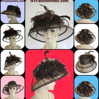 Avant Garde Brown Designer Hats For Women By NY Fashion Hats
