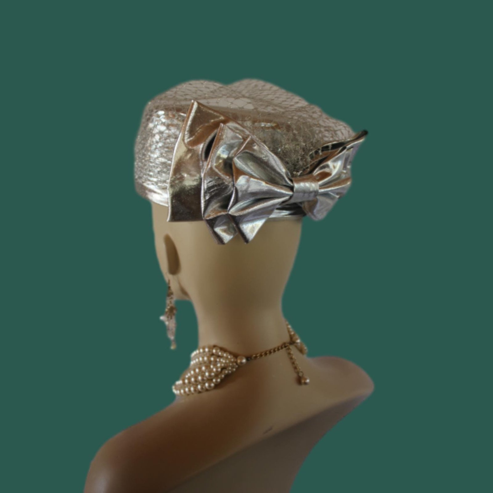 Metallic Silver Wedding Pillbox Bridal Hat, Formal Hats Brides, Church Dress Hat, NYFashionHats, CoutureDesignerHats, Mother Of The Bride - Image 7