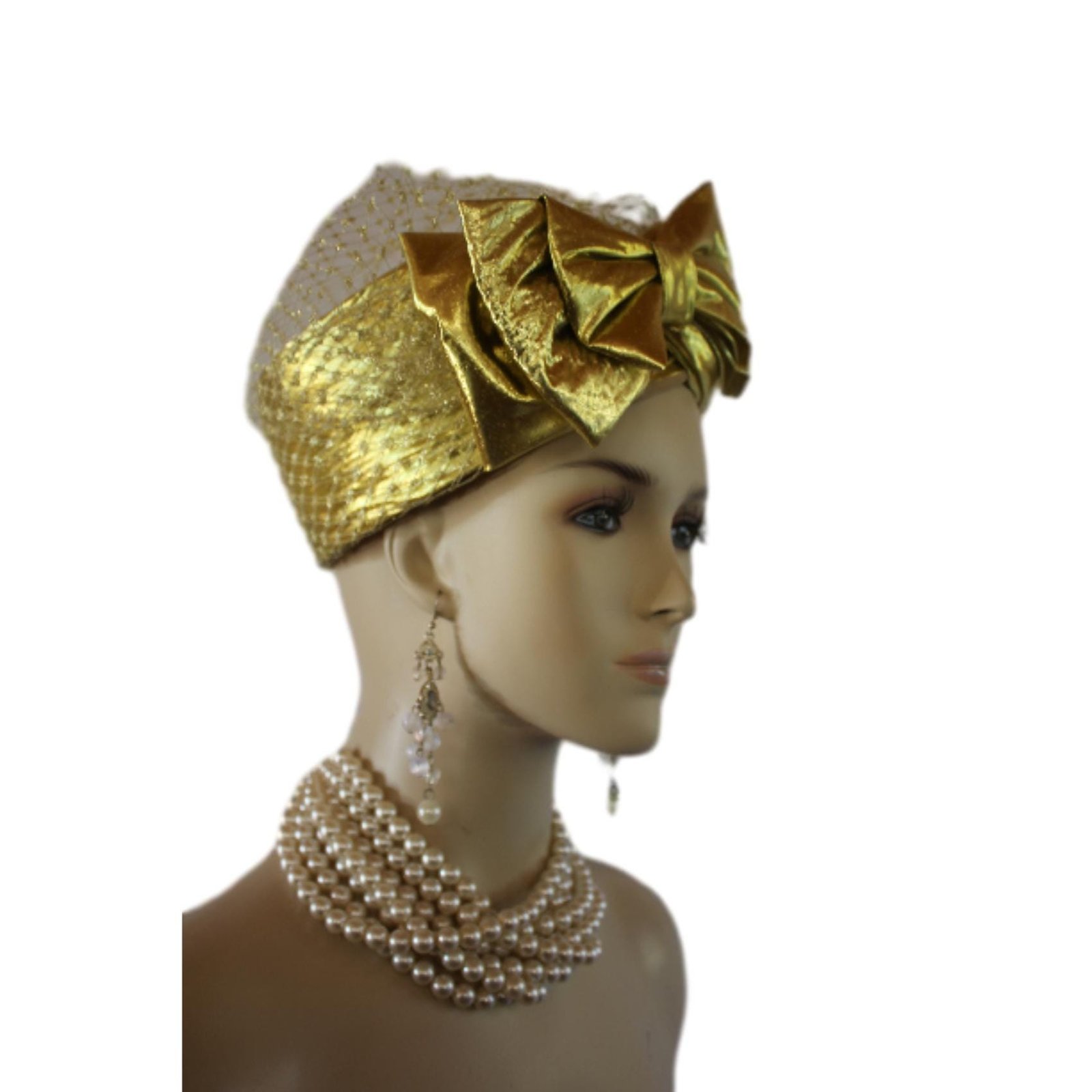 Metallic Gold Wedding Pillbox Bridal Hat, Formal Hats Brides, Church Dress Hat, NYFashionHats, CoutureDesignerHats, Mother Of The Bride Hat - Image 9