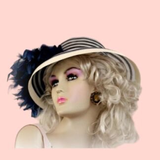 Haute Couture Fashion Hat, Derby Luncheon Hat, Designer Hats For Women, Occasion Dress Hat For Weddings Brides Formals, Hats For Horse Races