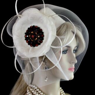 Luxury Designer Hats For Women, Mother Of The Bride Hat Headpiece, Hats For Formals Weddings Brides Dress, Beige Ivory Brown Hats, T622