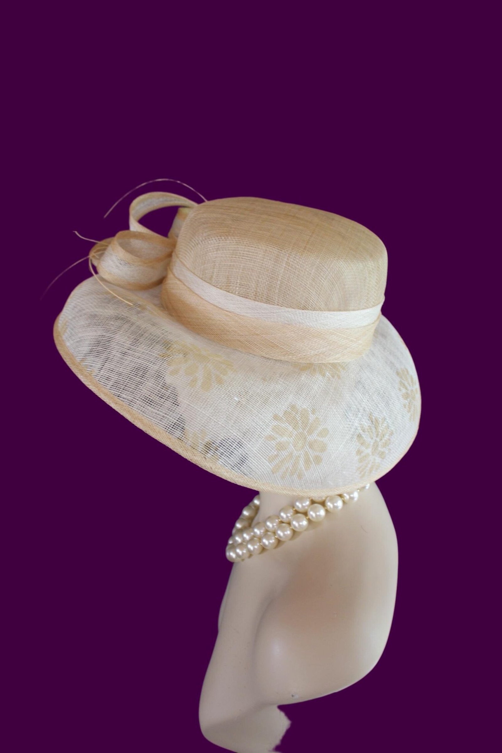 Beige Natural White Sinamay Straw Hat Women, Formal Wedding Dress Hat, Cruise Wear Sun Hat Vacation, Hats For Horse Races, NYFashionHats - Image 8